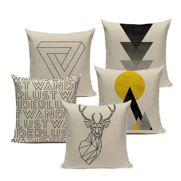 

geometry cushion cover cushions decorative custom throw pillows black and white simplicity home cushions dropshipping cushion