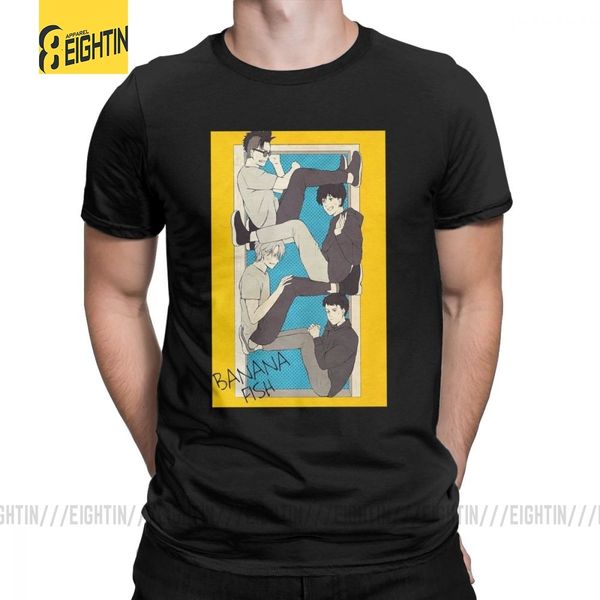

man banana fish t shirt anime japanese crime ash eiji comic t-shirts casual short sleeve tees plus size sport hooded sweatshirt hoodie