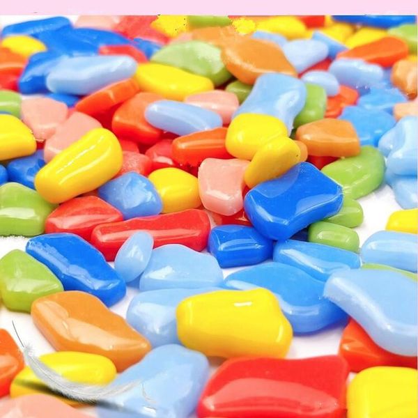 

500g colorful glass mosaic tile irregular mosaic stones pebbles tile for diy wall crafts decoration children puzzle materials wmtysx xhhair