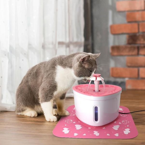 

2l matic cat water fountain led electric pet cat drinking feeder bowl mute dog cat water dispenser pets drinke jllxgq