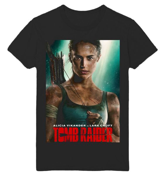 

tomb raider alicia vikander is laura croft ph308 black t shirt men t shirt fashion tee sport hooded sweatshirt hoodie