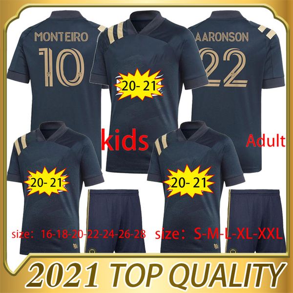 

2020 mls philadelphia union thailand soccer jersey monteiro bedoya aaronson thailand + kids kit philadelphia union football shirt, Black;yellow