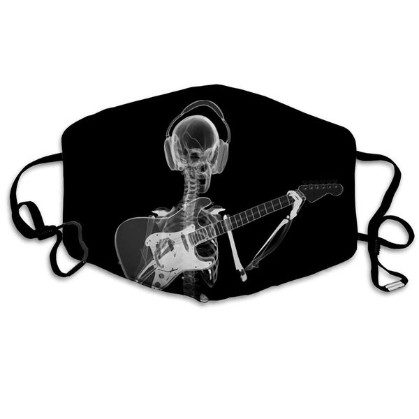 

кастрировать рот маска для лица обложка xray skeleton в наушниках играет на гитаре