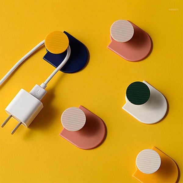 

4pcs adhesive wall storage hook seamless key clothes towel holder hanger1