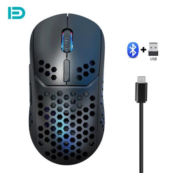 

mice fd wireless mouse bluetooth 2.4g dual modes rechargeable for business gaming 2400dpi silent 500mah long work time