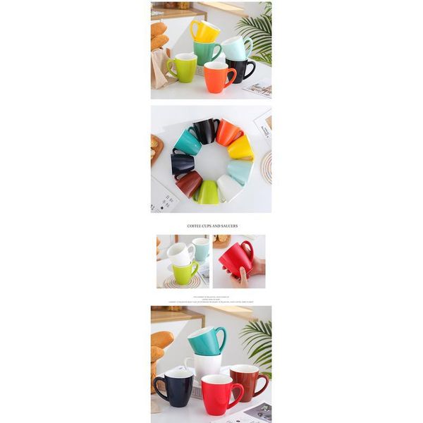

220ml high-grade ceramic coffee cups coffee cup set simple european style mug cappuccino flower cu bbyryf