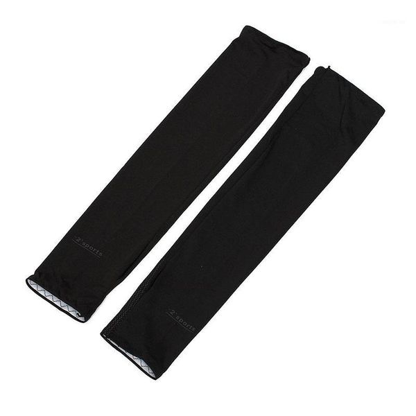 

elbow & knee pads summer arm warmers fingerless sun protection bike car sleeve (black)1, Black;gray