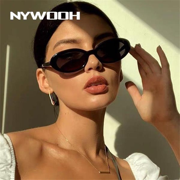 

nywooh oval sunglasses women vintage retro small round men sun glasses female male chic black hip hop shades uv400 bbyemr alice_bag