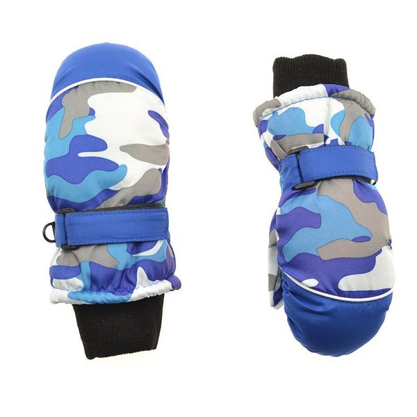 

ski gloves cute camouflage print winter e-proofing kids for skating
