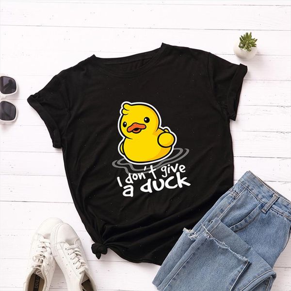 

s 5xl plus size tshirt new duck print t shirt women shirts 100% cotton o neck short sleeve funny t shirts casual, White