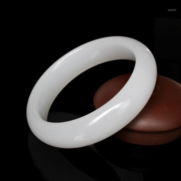 

natural white cuff calcite jade beautiful sweet women charm bangle bracelet 54-64mm1, Golden;silver
