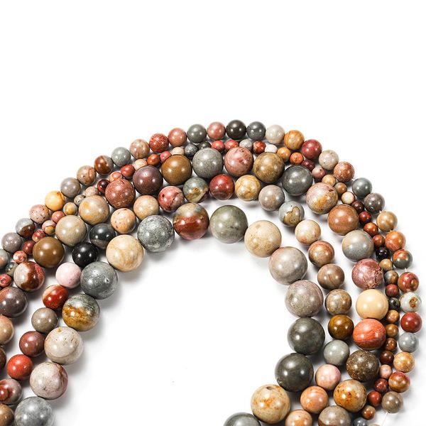 

1 прядь 4 6 8 10 12 мм натуральный красный пикассо каменные бусины круглые свободные шарики для ювелирных изделий изготовления diy браслет о