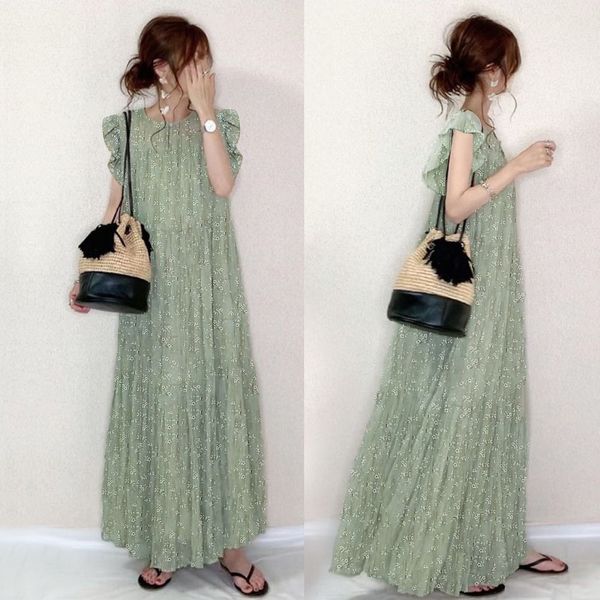 

women's clothing dress 2020 summer new japanese and korean temperament flying sleeve dress for women 1024114 4bbwu, Black;gray