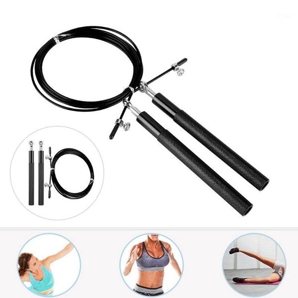 

jump ropes body fitness 2.5m high speed aerobic steel wire skipping rope length adjustable equipment skip drop ship1