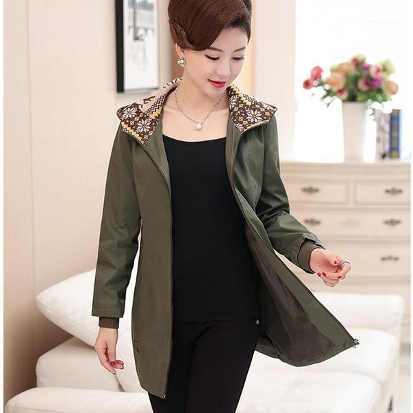 

women's trench coats spring autumn plus size 5xl windbreaker female women coat hooded outerwear re25471, Tan;black