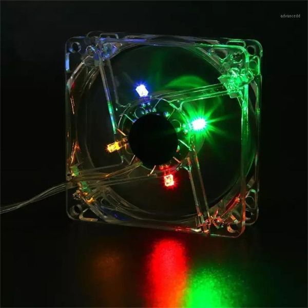 

pc cooling fan 8cm usb colorful light transparent cooling fan 5v cpu for pc computer cpu cpu-l12301