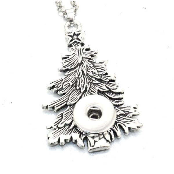 

boom life vintage women's flower 18mm metal snap button long chain necklaces&pendant female diy jewelry one d bbyfyi, Silver