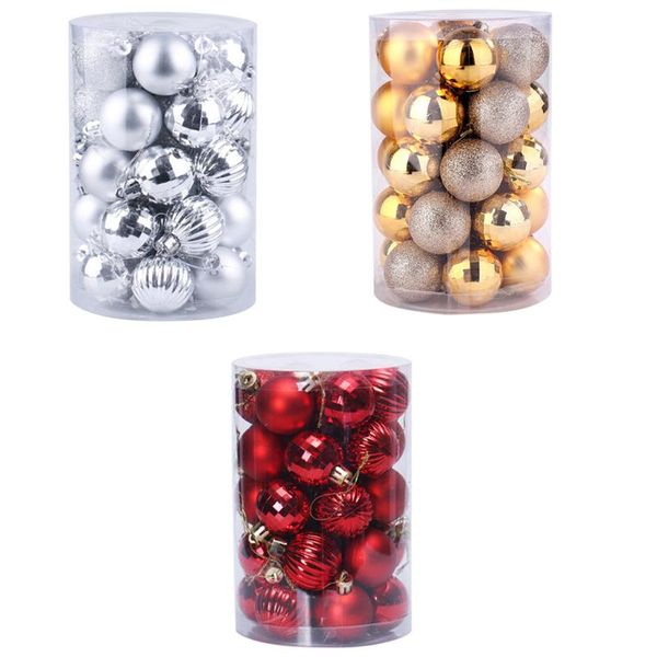 

34pcs christmas tree ball sets 6cm christmas decorations wedding party ornaments xmas tree ball bauble hanging decor gifts