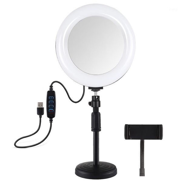 

flash heads 7.9 inch curved surface ring light dimmable usb charge with phone holder selfie video fill set ring1