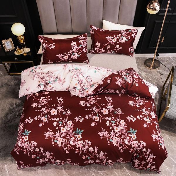 

20 printed bedding sets comforter quilt cover duvet set double king  double single size home textile1