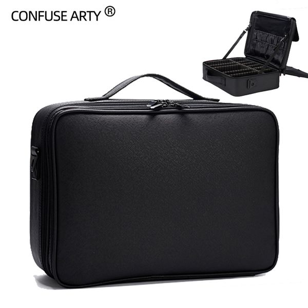 

women pu cosmetic box portable cosmetic bag large capacity pu make up insert bag women makeup case t200519