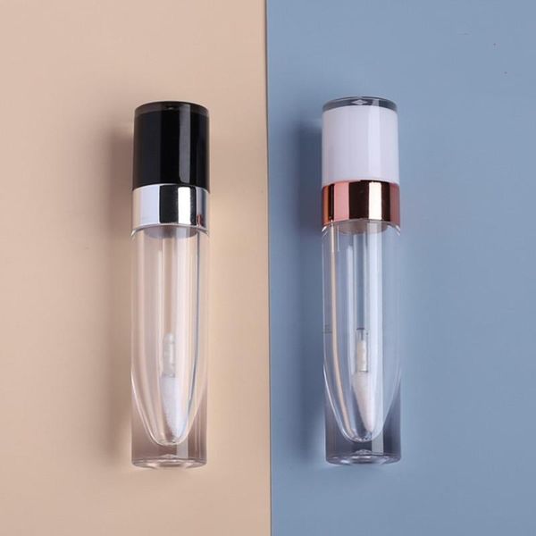 

6.4ml white round lip gloss tube lip gloss dispensing bottle black tube glaze empty empty refillable bottle