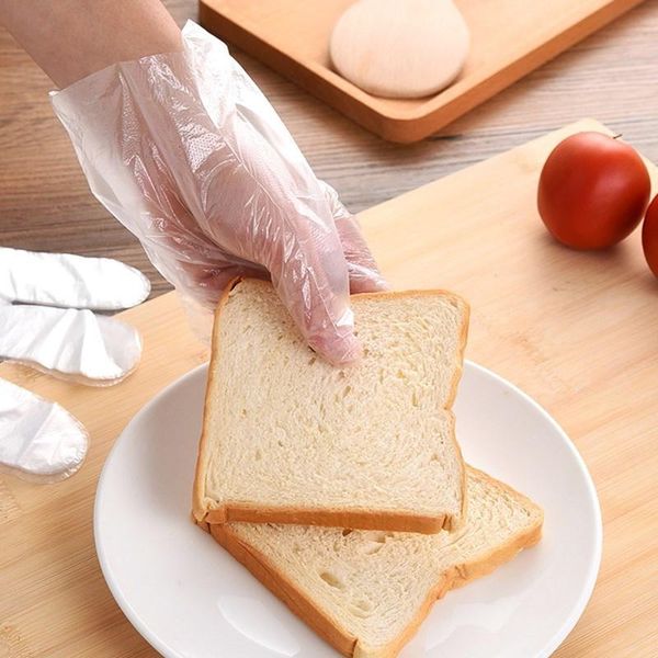 

gloves for 100pcs/set disposable gloves food restaurant plastic kitchen bbq eco-friendly food glove fruit vegeoutleta3mz