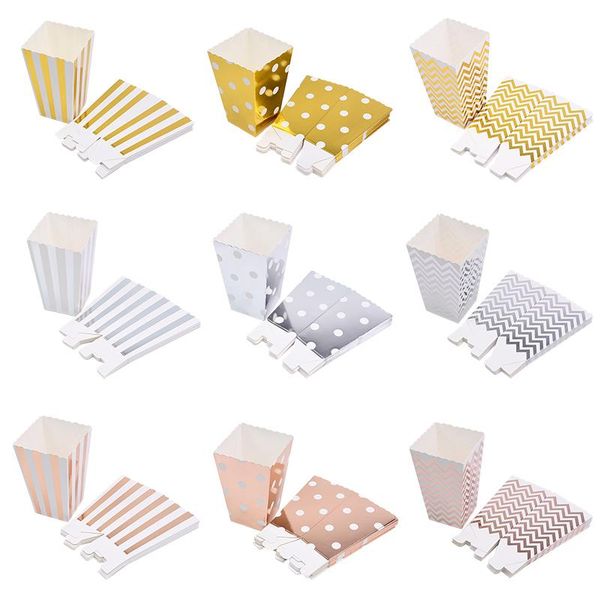 

birthday bags wave rose paper silver package boxes supplies gold party christmas pattern dots strip popcorn 12pcs box bbyvma bwkf
