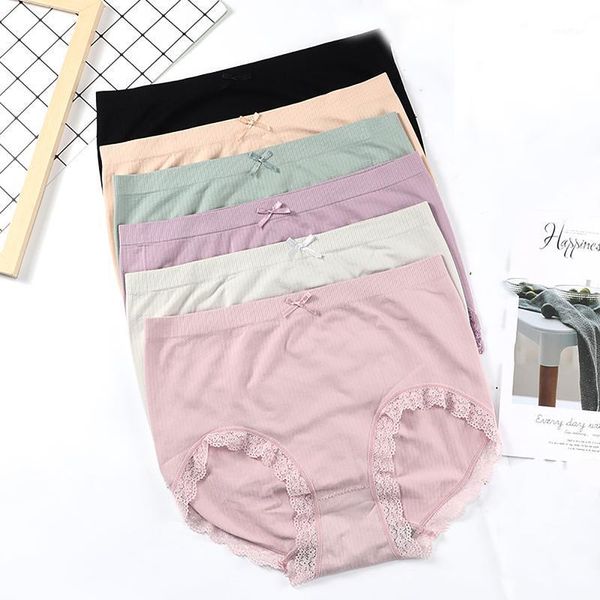 

ladies increased breathable lace graphene bottom crotch seamless briefs plus size women panties soft bow underwear1, Black;pink