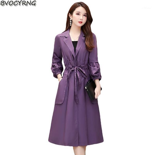 

fashion spring and autumn women windbreaker 2020 new high-end female korean loose coat plus size jacket solid color a16021, Tan;black