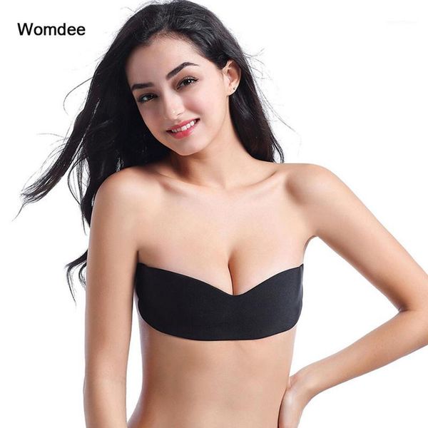 

gathering invisible bras bralette underwear women push up strapless bra wedding brassiere butterfly kisses silicone bras1, Red;black