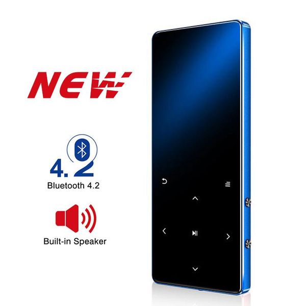 

bluetooth mp3 player speaker hifi metal portable walkman with fm radio recording built-in speaker touch key 1.8 inch tft screen