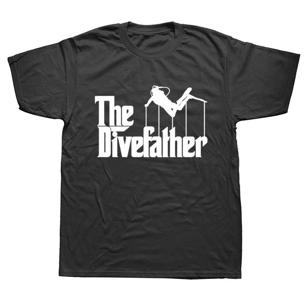 

sport funny the divefather father scuba diver graphic t shirts men summer cotton harajuku plus size o neck streetwear hip hop t-shirt