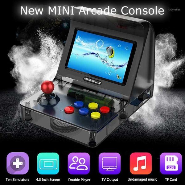 

4.3 inch dual handle retro multi-function video game player 16g memory built-in 3000 multilanguage support av out1