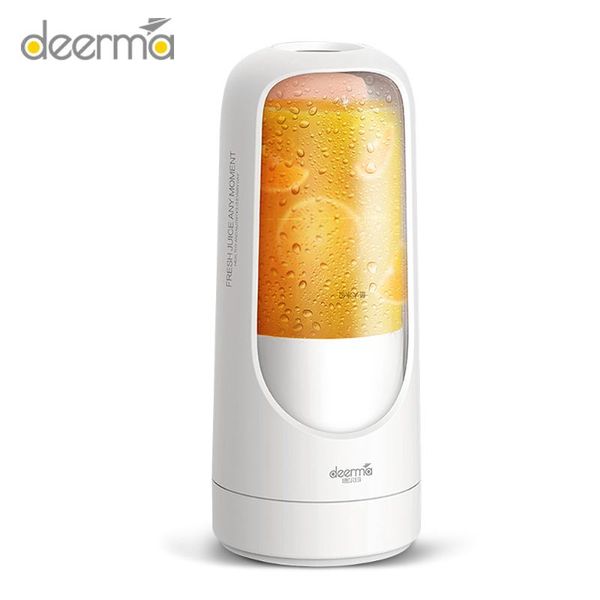 

2020 deerma dem - nu30 portable fruit juicer usb rechargeable mini wireless diy milkshake vegetable blender 300ml water cup
