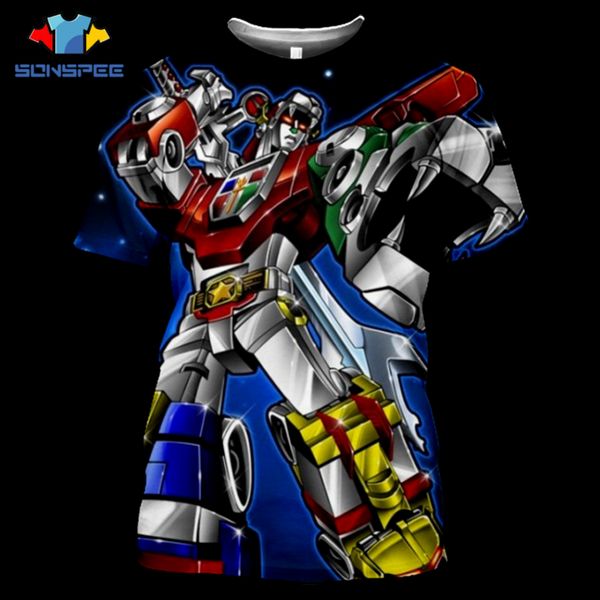 

men robot grendizer japanese anime classic mecha 3d print shirts kawaii oversized plus size men clothing