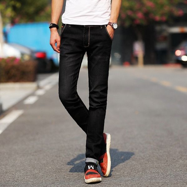 

2021 new green black motorcycle denim biker skinny male jeans for spring fall xye1, Blue