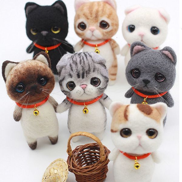 

1 wool for felt diy package,cat, needle felting, shiba inu set animals no.4