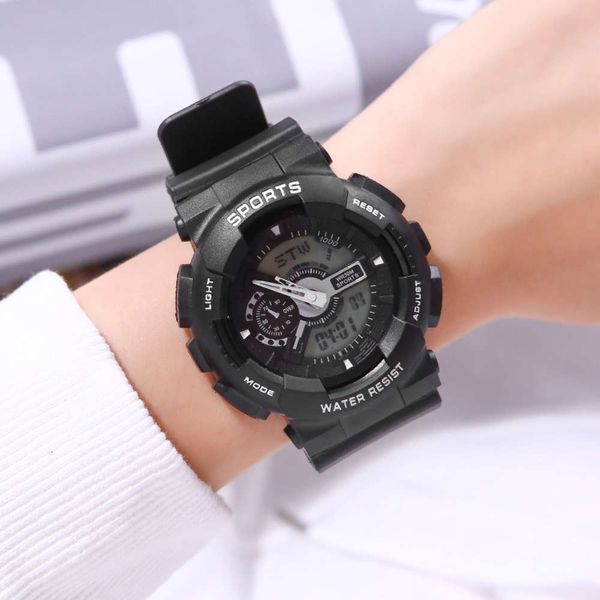 

outdoor multi-function lovers girl student sports fashion waterproof alarm clock double display electronic watchbgt