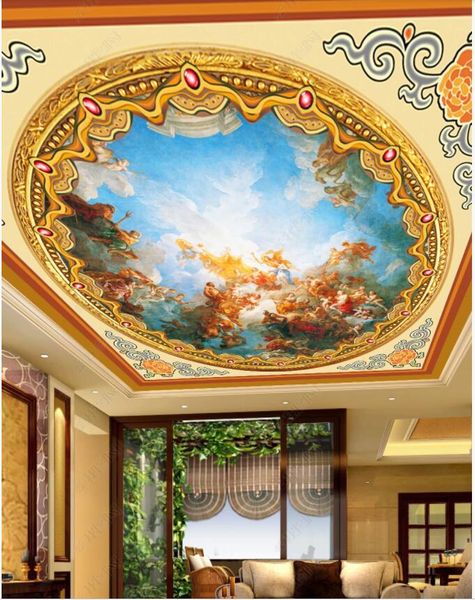 

3d ceiling murals wallpaper custom p european style figure oil painting decor 3d wall murals wallpaper for walls 3 d in the living room