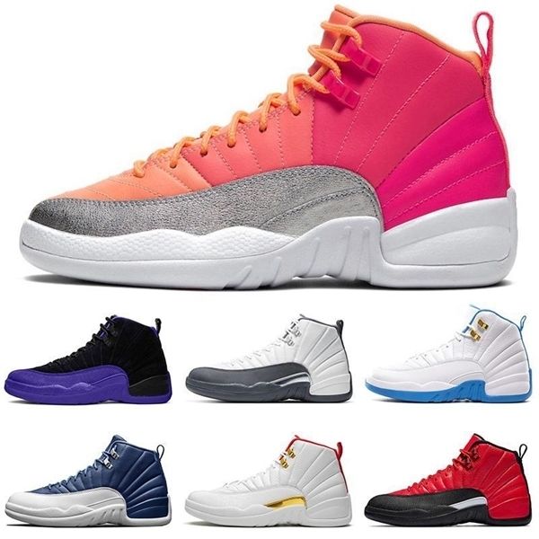 

men basketball shoes 12s jumpman university gold stone blue 12 flu game royal the master dark grey men athletic sports sneakers