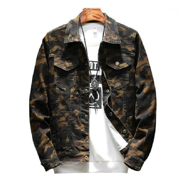 

male outwear jaqueta masculino jeans jacket and coats fashion design autumn brand clothing mens camouflage denim jacket coat1, Black;brown