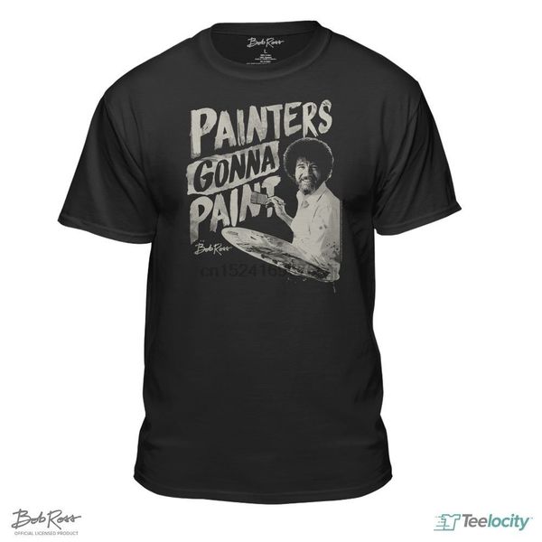 

painters gonna paint bob ross officially licensed black fitted men's casual cotton hoodie designers t shirts sweatshirt