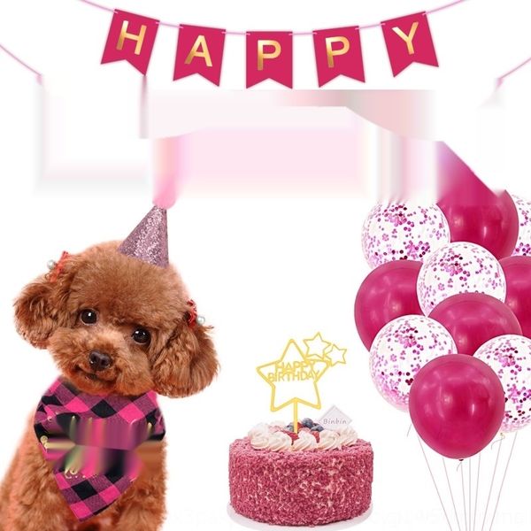 

rkhs1 pet towel national flag prop decoration flag dog matching set gilding flag-pulling triangle towel cake supplies national props layout