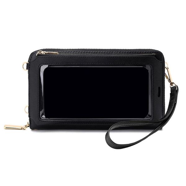 

women touch screen wristlet handbag rfid small wallet purse crossbody phone bag