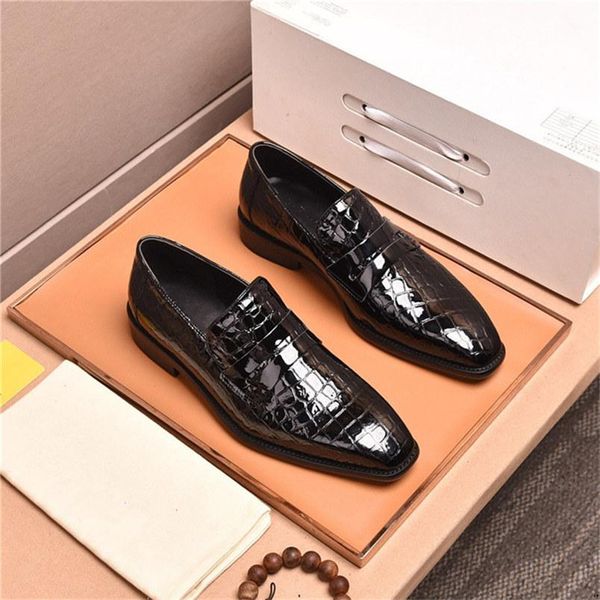 

20fw mens casual shoes british style moccasins genuine leather flats zapatos hombre male loafers footwear men spring autumn flat shoe yecsp, Black