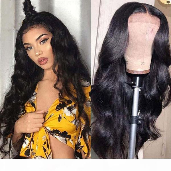

360 lace frontal wig full lace wigs brazilian body wave human hair wig bleached knots pre-plucked natural hairilne for women ing, Black;brown