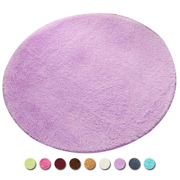 

carpets round rug for bedroom living room non-slip floor mat kids short plush shaggy area modern mats