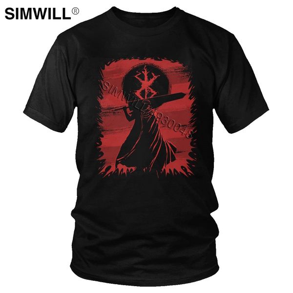 

male black swords gattsu trendy short sleeved berserk byronic hero guts tee anime ga clothes sport hooded sweatshirt hoodie men t shirt