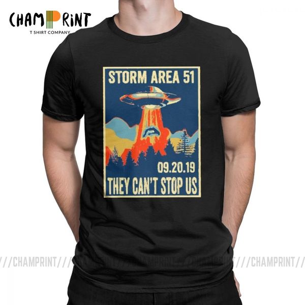 

sport awesome storm area 51 tee shirt retro they can't sall of us t-shirt for men t shirts alien ufo space ship saucer clothing
